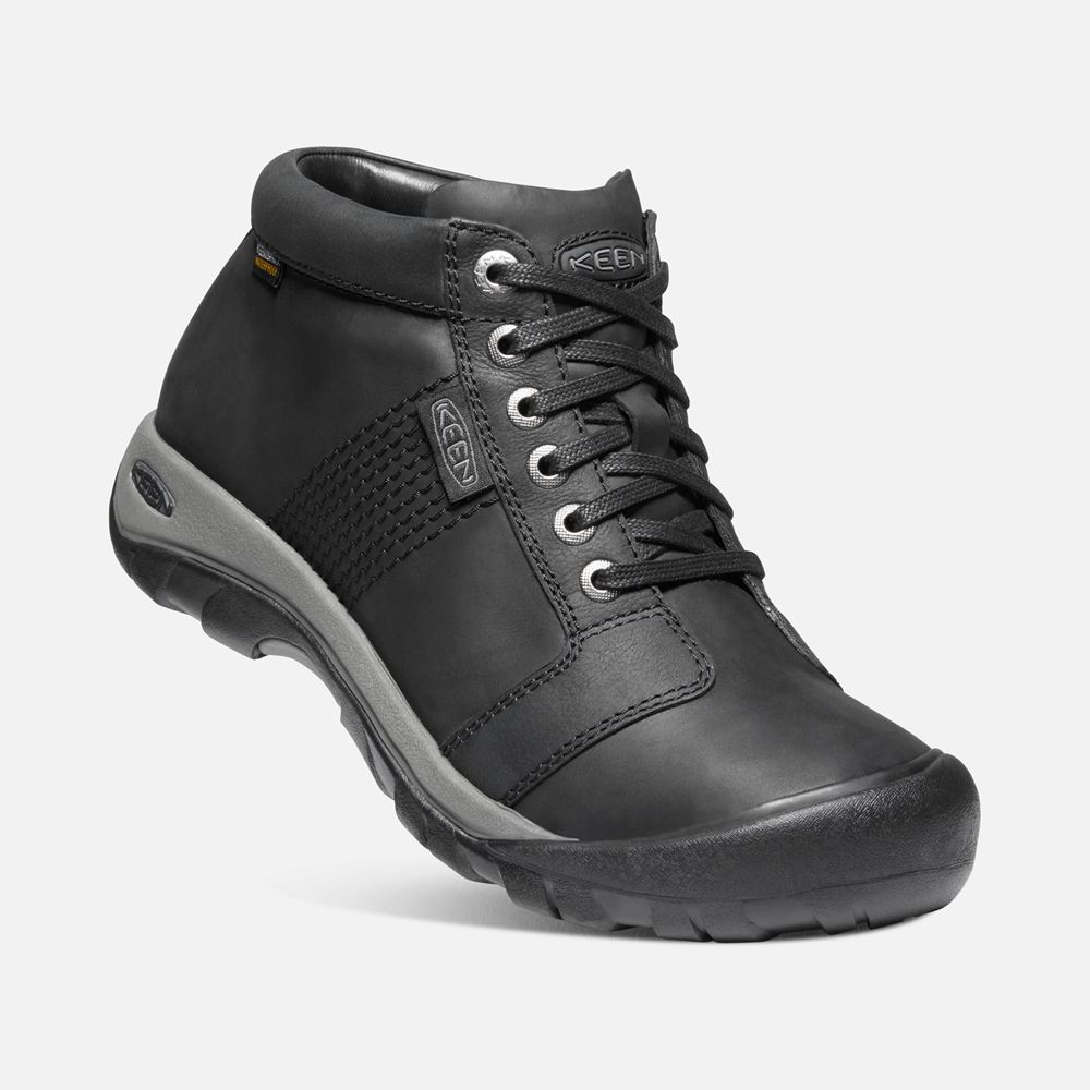 Bottes de Baskets Keen Homme Noir | Austin Waterproof | EZYTJ-9568